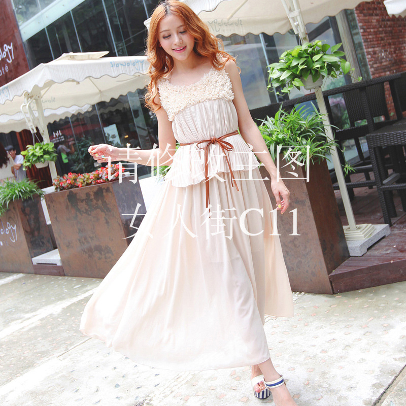 2014夏装<em>最新款女装</em>雪纺连衣裙波西米亚长裙