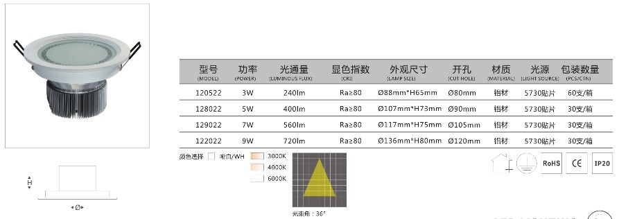 天花灯 12052 参数
