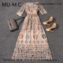 欧美服饰_裙长:长裙_流行元素:扎染_欧美服饰