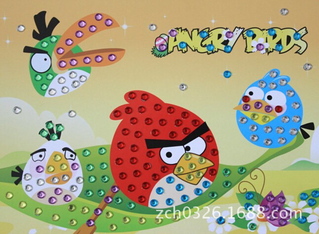 儿童贴画 批发新款diy钻石贴 儿童美劳贴画手工六一礼物玩具礼品 阿里
