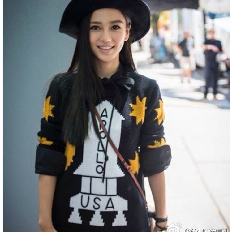 2015纽约春夏时装周 angelababy 着阿波罗1号星