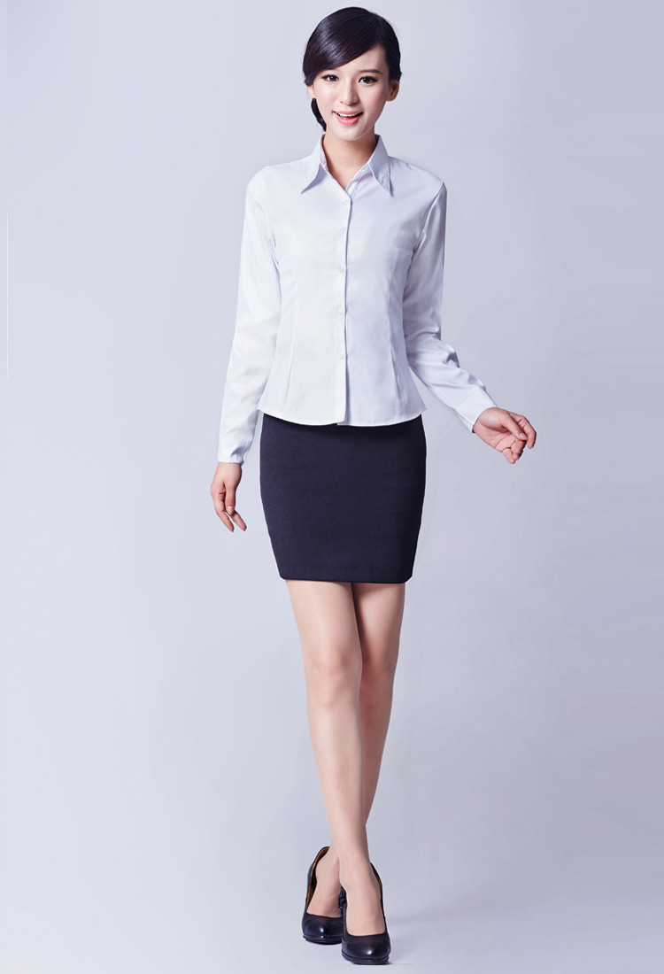 长袖女士衬衫 白领长袖衬衫 正装女衬衫 职业装图片_11