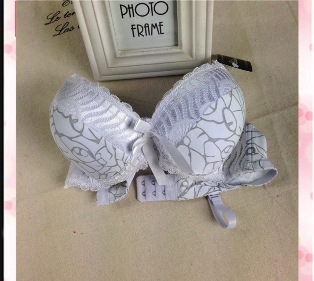 <em>文胸</em>-新的<em>B罩杯胸罩</em>向上推无缝<em>胸罩</em>性感碎花蕾