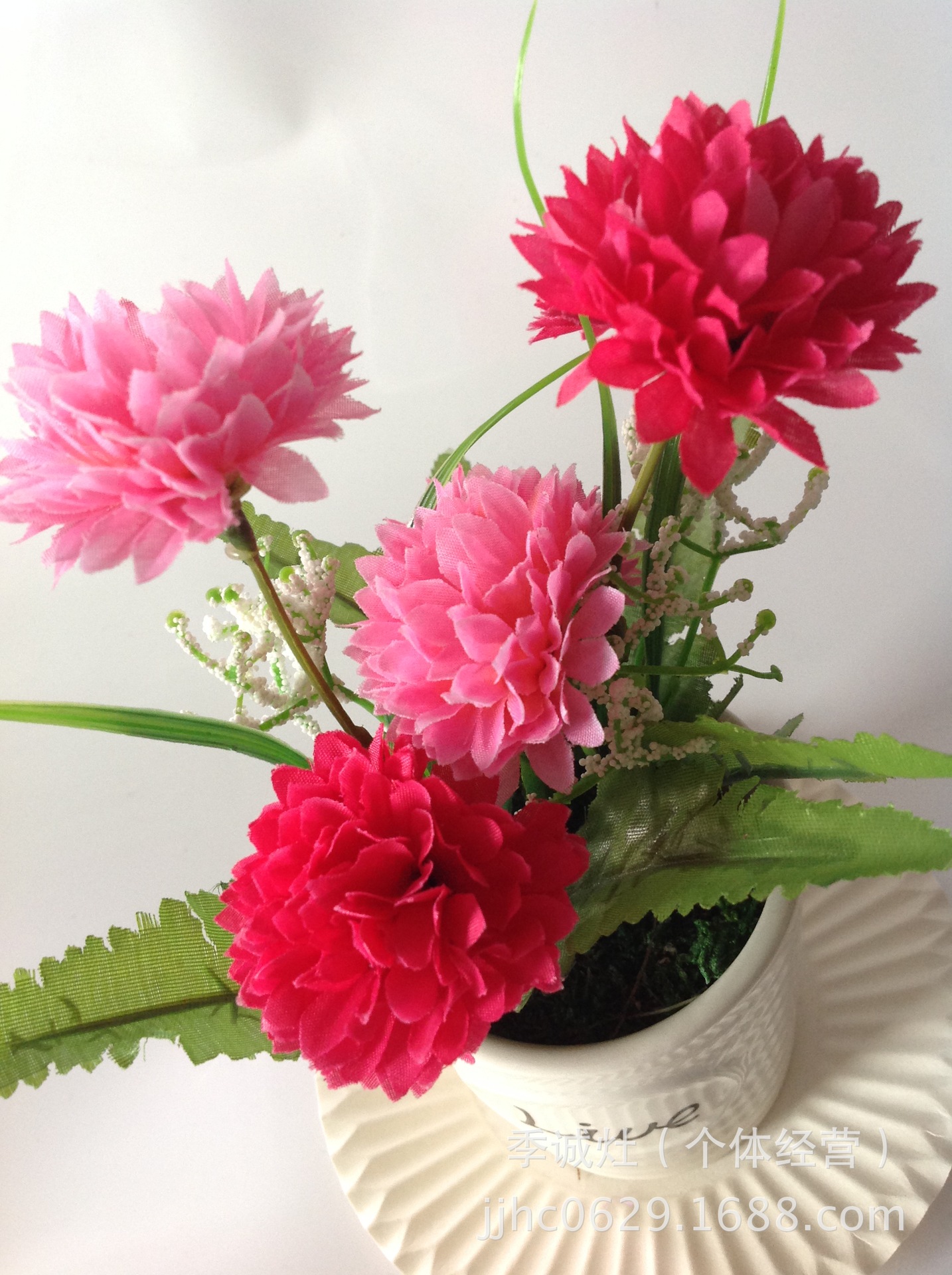 【仿真盆栽 5头蒲公英盆栽 欧式田园装饰 家居