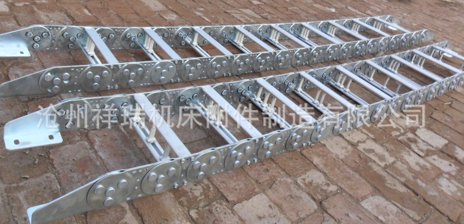 冶金设备专用大型钢制拖链 优质钢板淬火金属拖链