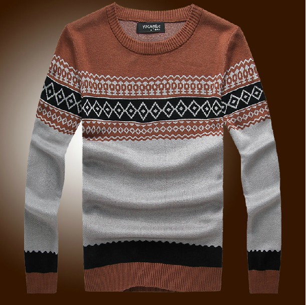 新款<em>时尚</em>男士<em>毛衣</em> 纯棉拼接<em>时尚潮流</em>长袖<em>毛衣</em>