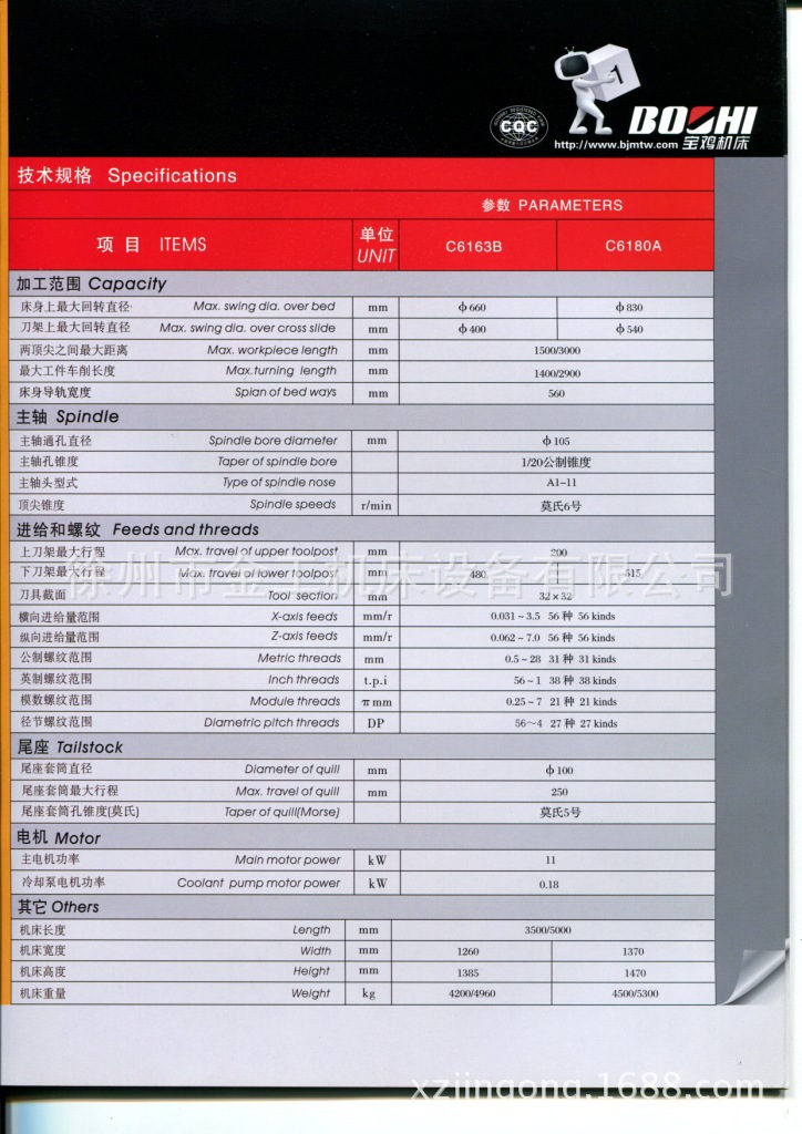 供应宝鸡车床/C系列/C6163/宝鸡忠诚/80/大孔径/100/落地式/125