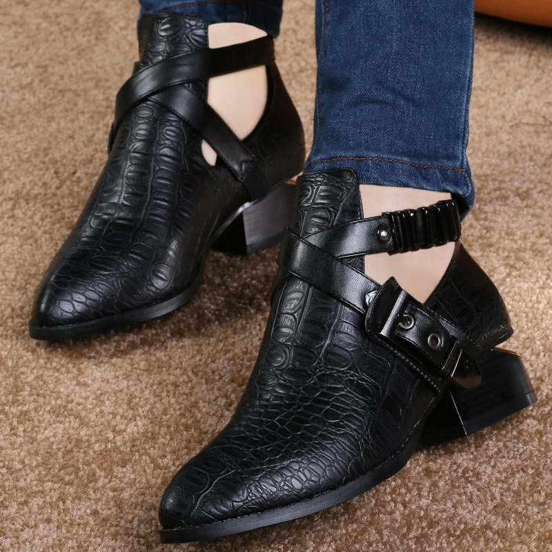 专柜代销正品2013<em>鳄鱼纹女鞋</em>低跟尖头粗跟英