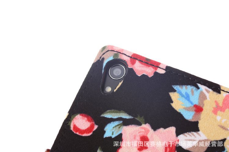 手机保护套-2014新款 索尼 Xperia Z2 花布纹 手