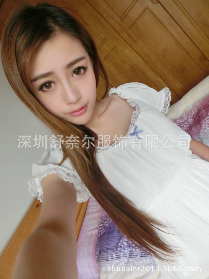 【公主仙女范 <em>唯美少女</em>系双层雪纺蕾丝睡裙长