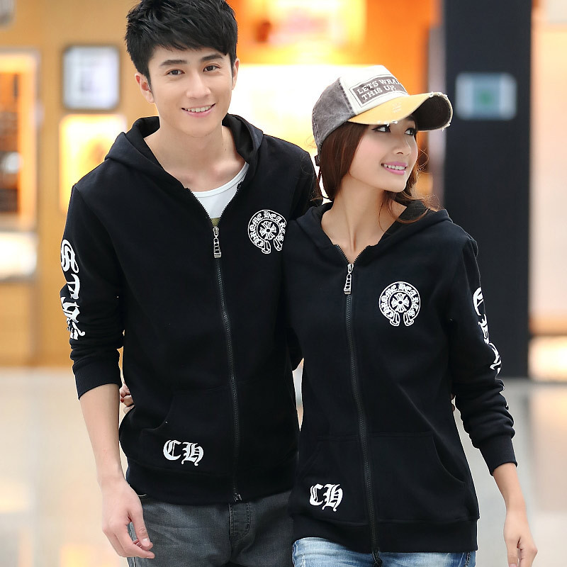 2014韩版克罗心卫衣连帽<em>字母开衫</em>男<em>女装</em>/潮流