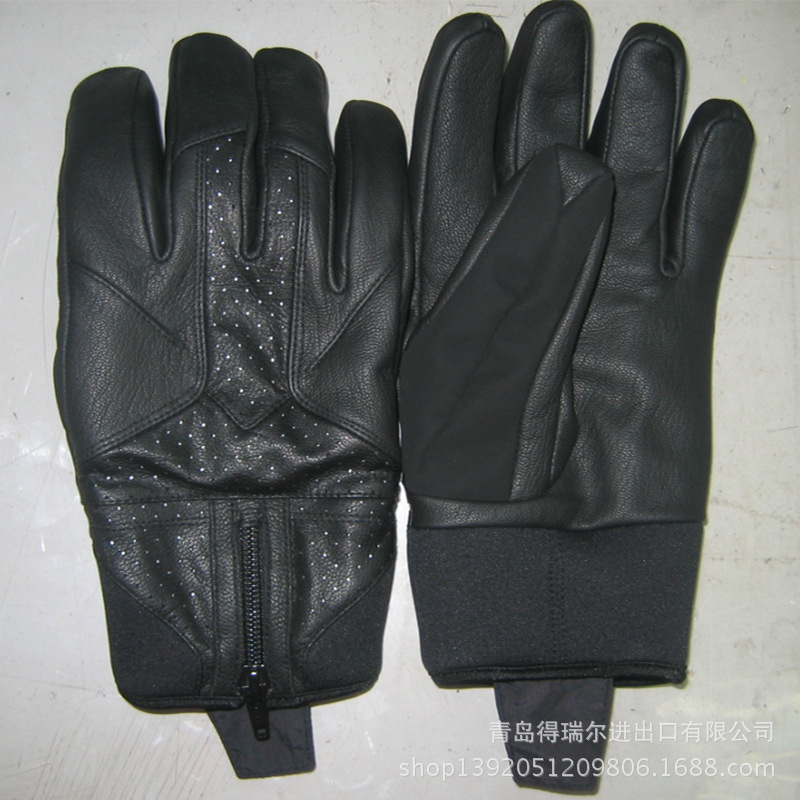 批发采购手套-皮制摩托车赛车手套 山地自行车