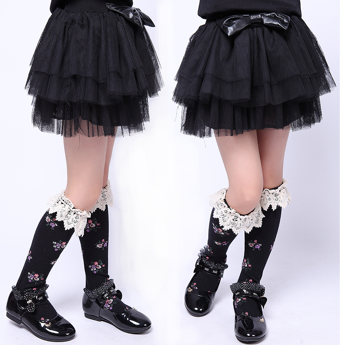 广东童装 2014春装新款百搭女童蕾丝半身裙 夏