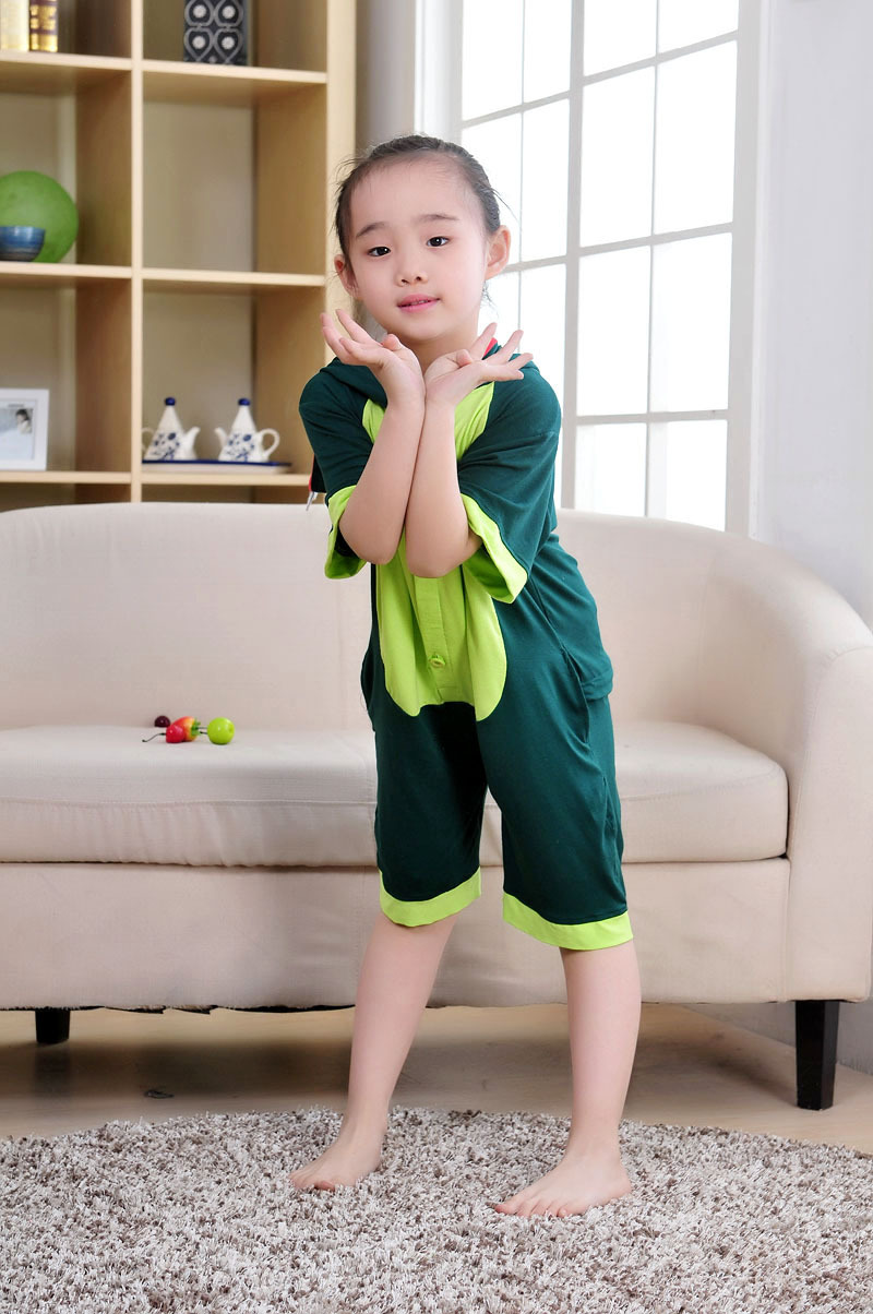 儿童恐龙连体夏天<em>睡衣</em>女童大<em>小男孩</em>纯棉<em>可爱</em>卡