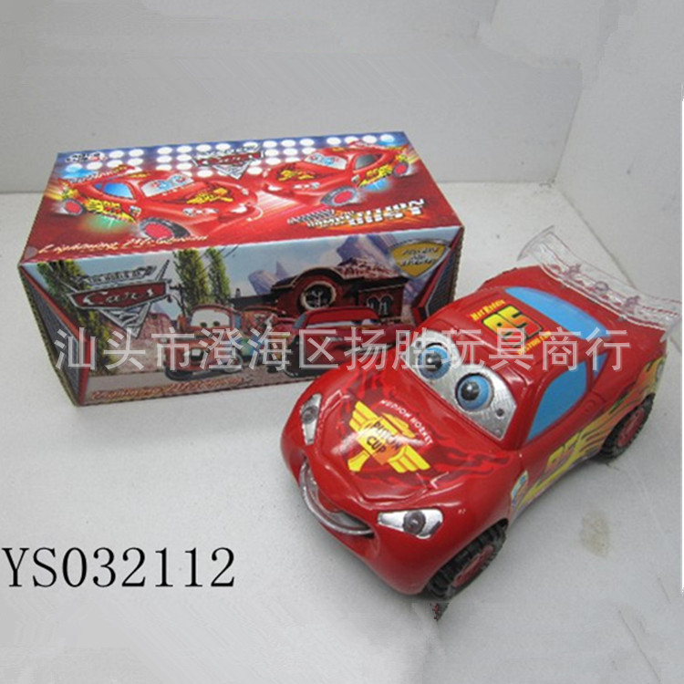 厂家批发 汽车总动员车 4灯 嘴会动 卡通闪电麦