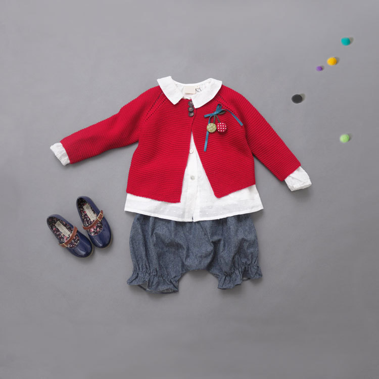 儿童娃娃款<em>毛衣开衫</em> <em>2014年</em>春装 韩国品牌 女童