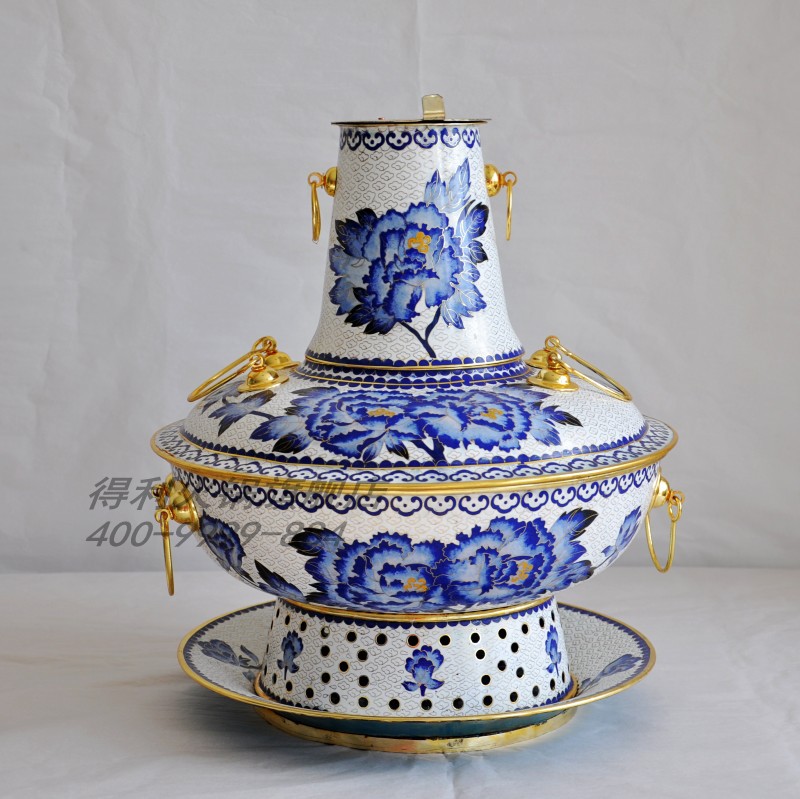 批发采购锅、煲-得利 景泰蓝火锅 景泰蓝炭火锅