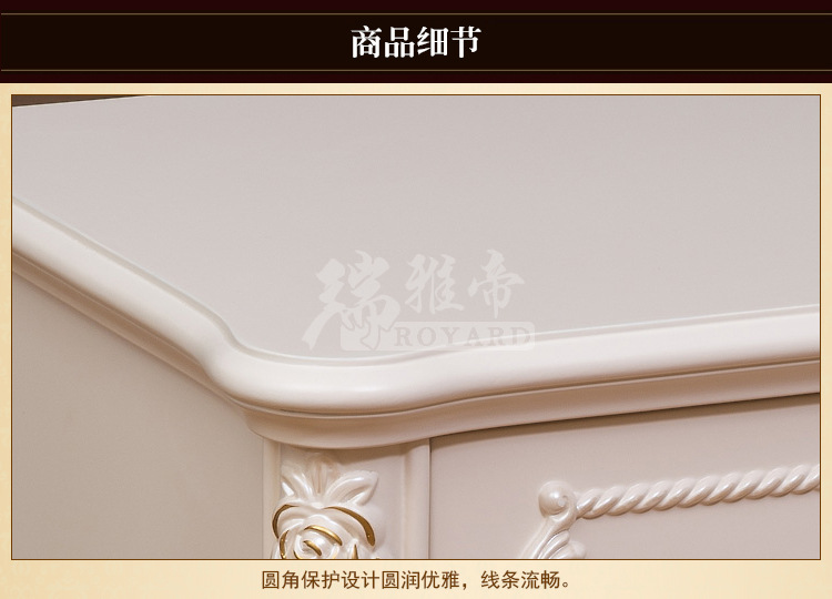 高档欧式床头柜 雕花实木床头柜 双门推拉床头柜 储物床头柜特价