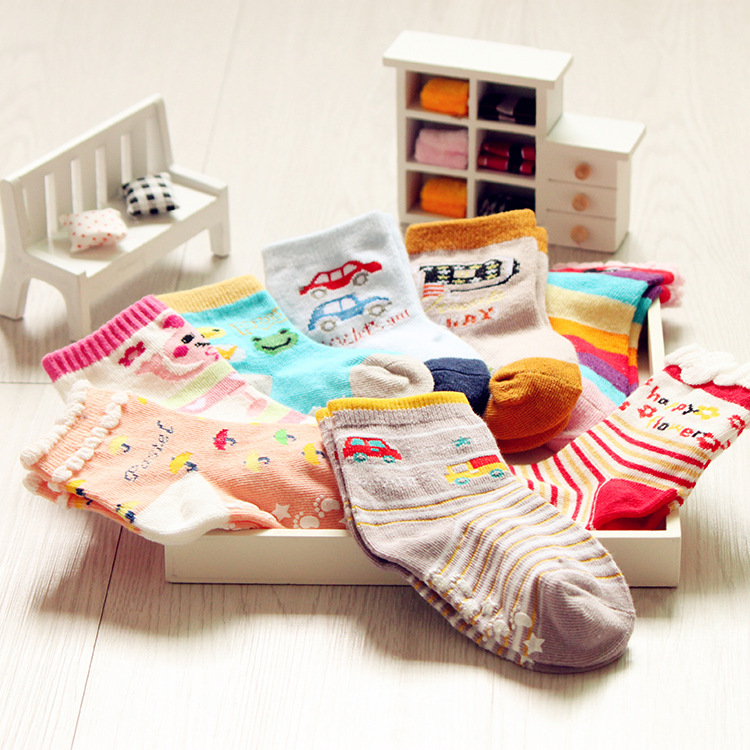 棉 硅胶防滑宝宝袜 全棉可爱卡通超萌婴儿袜 男
