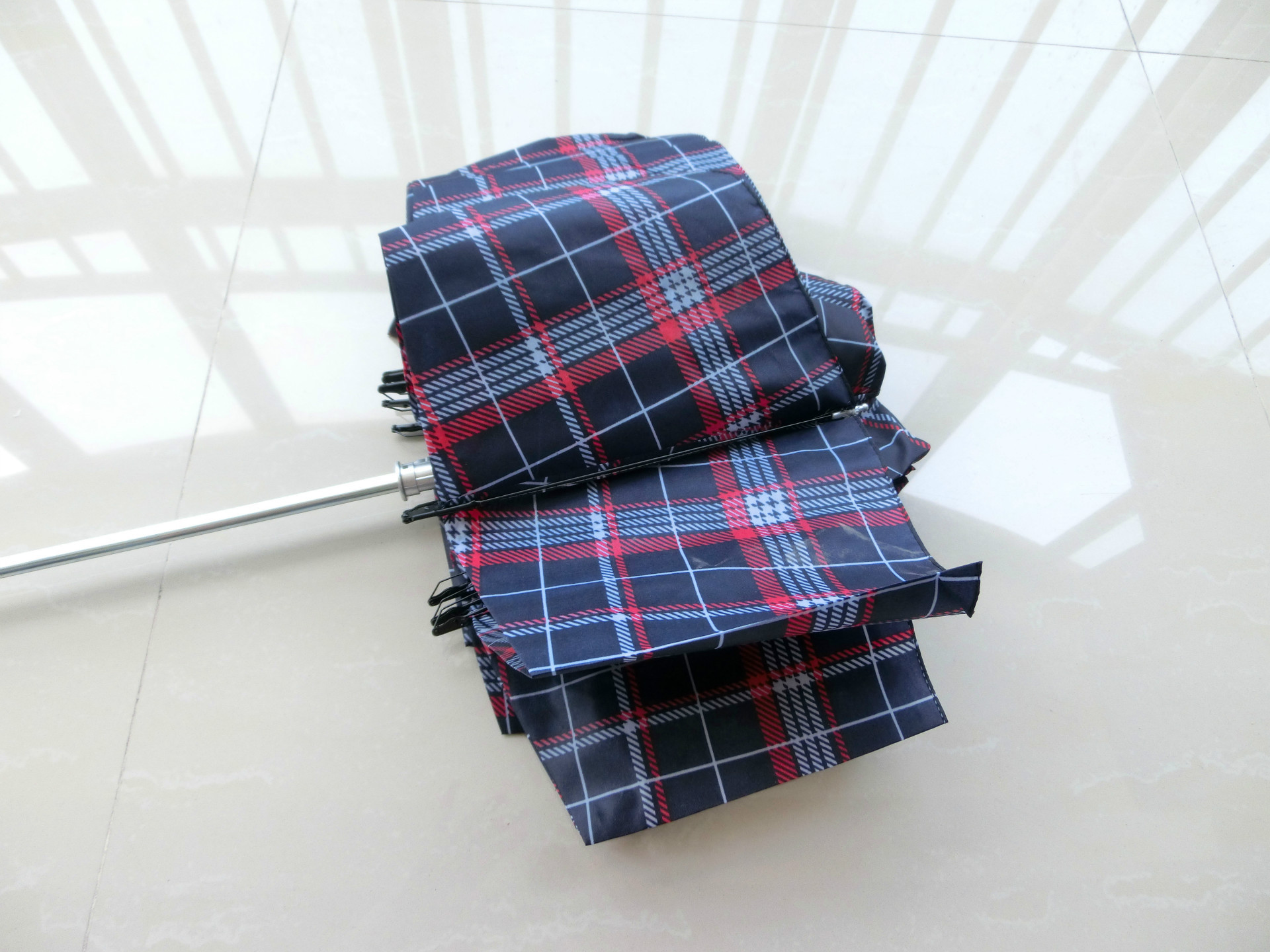 1901超大格子三折伞