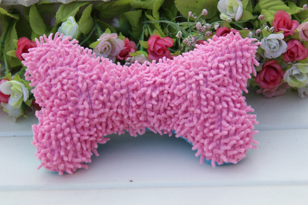 宠物发声玩具 拖把绒玩具 狗玩具 狗骨头玩具贵