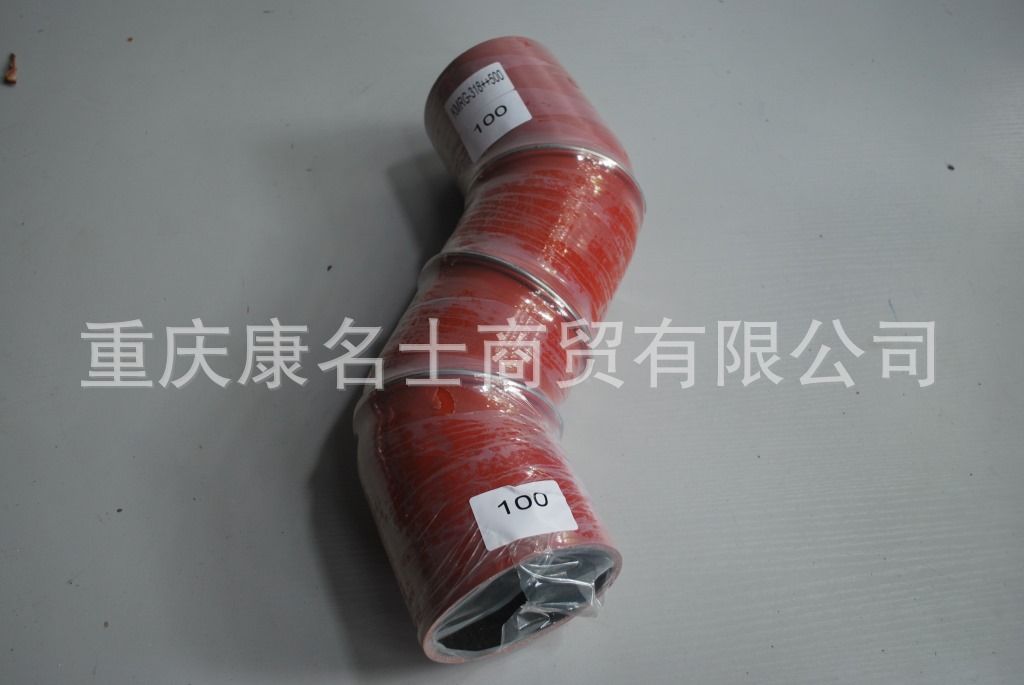 空调胶管KMRG-318++500-弯管100X弯管-内径100X大口径硅胶管,红色钢丝3凸缘3Z字内径100XL430XL360XH250XH250-7