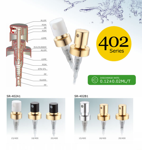 厂家供应20mm 电化铝全卡口香水喷头泵头喷雾器一件起批