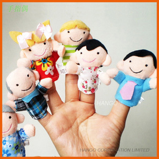 公仔、玩偶、娃娃-精品<em>一家人</em>毛绒玩具手指偶