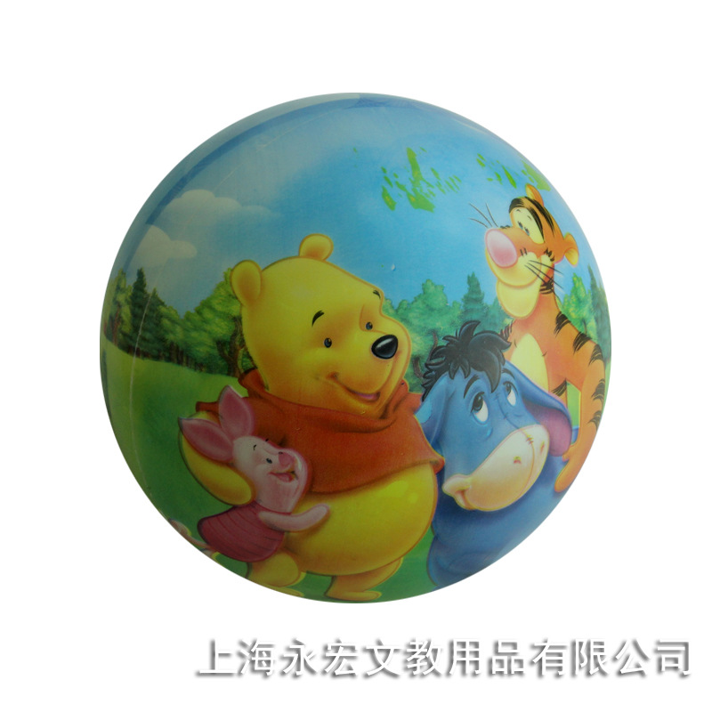 瑜伽球-厂家直销全印球 充气玩具球 卡通小熊玩