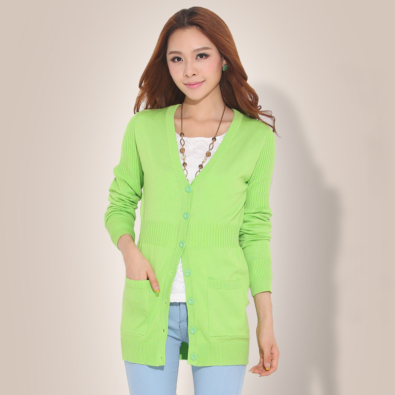 巴伦奴2014<em>春季新款</em>时尚百搭<em>外套</em>女式<em>开衫</em>长