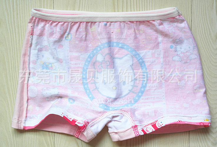【儿童内裤厂家】外贸卡通女童纯棉内裤 2-8岁女孩平角内裤批发图片
