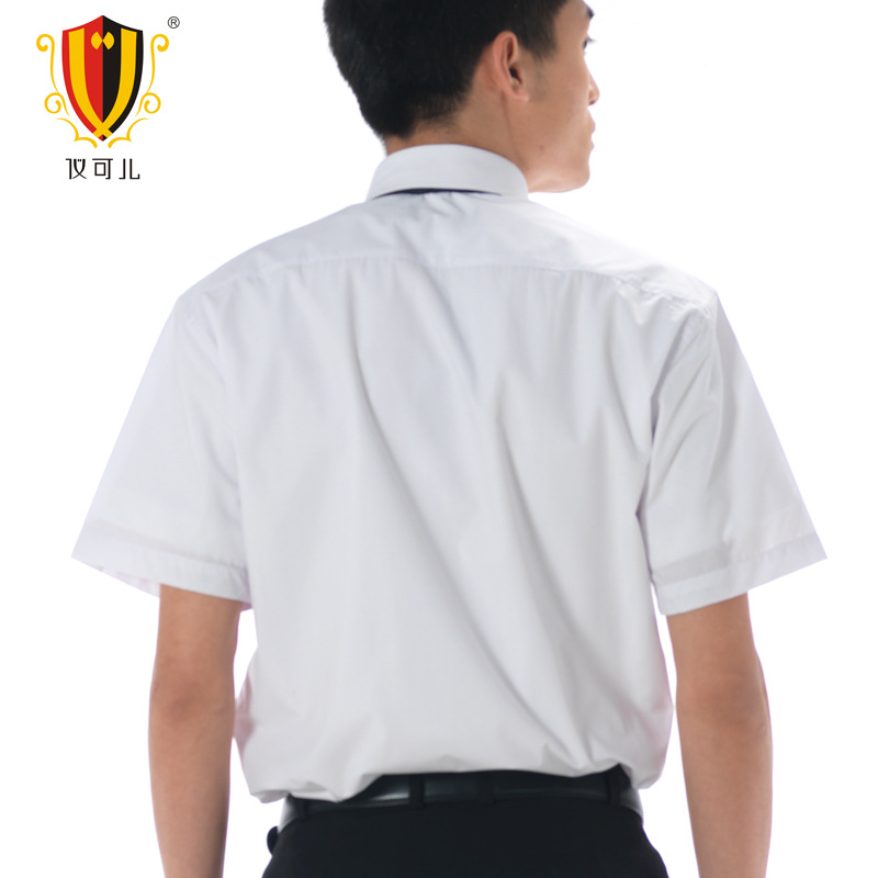 仪可儿精装白衬衫男短主图5