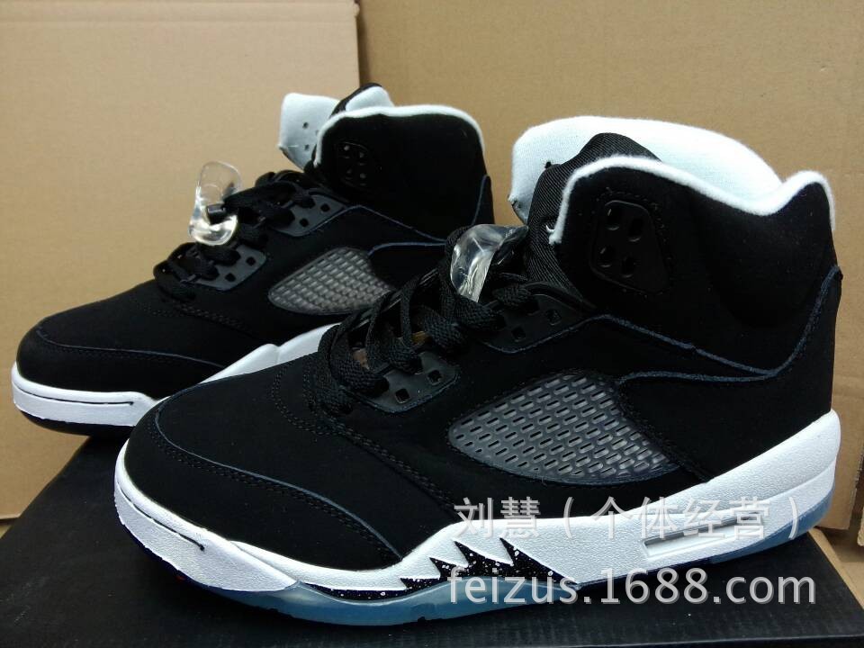 高一件代发AIR-<em>JORDAN</em>飞人<em>乔丹</em>5代<em>女鞋</em>黑白