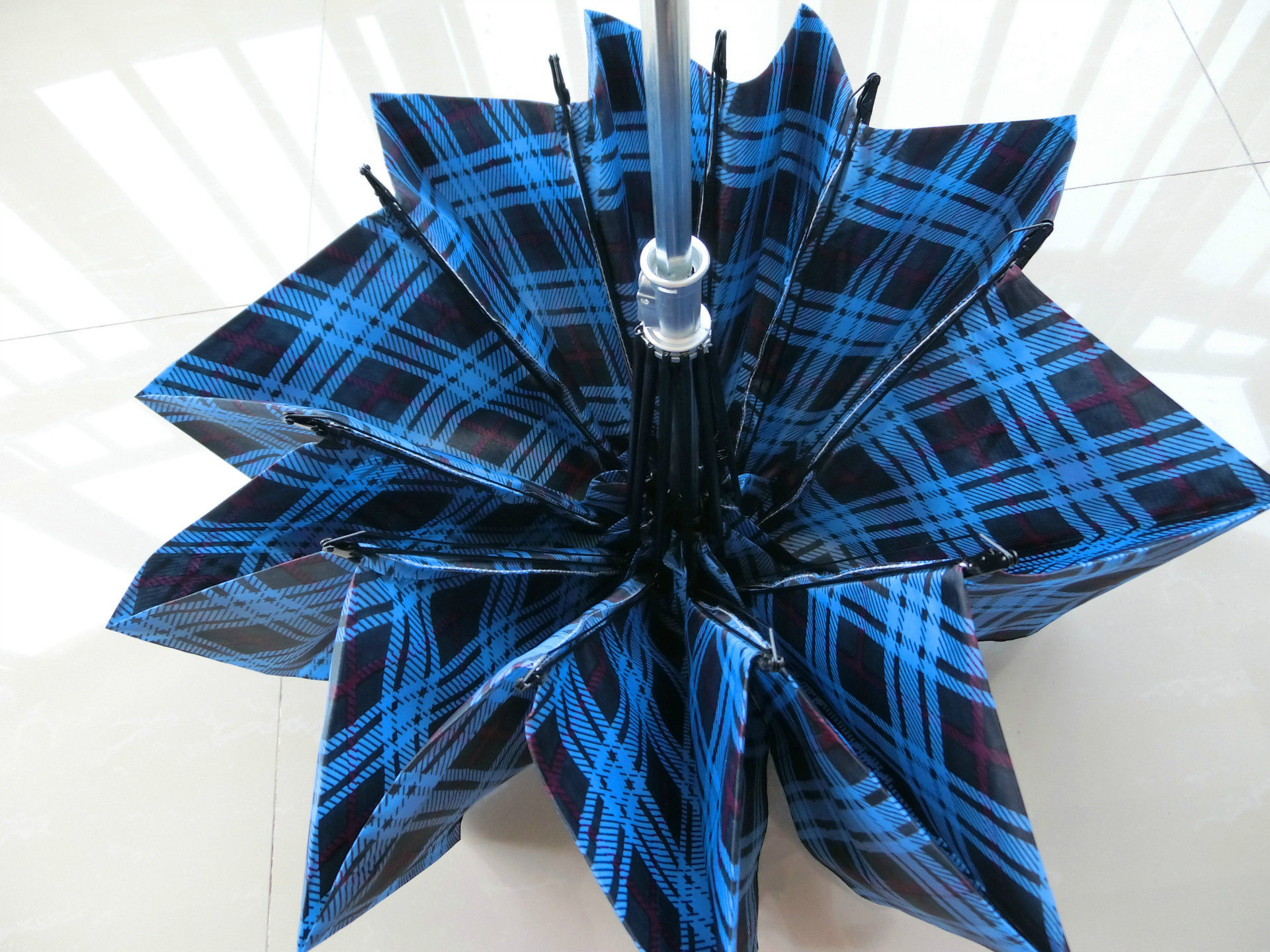 1901超大格子三折伞