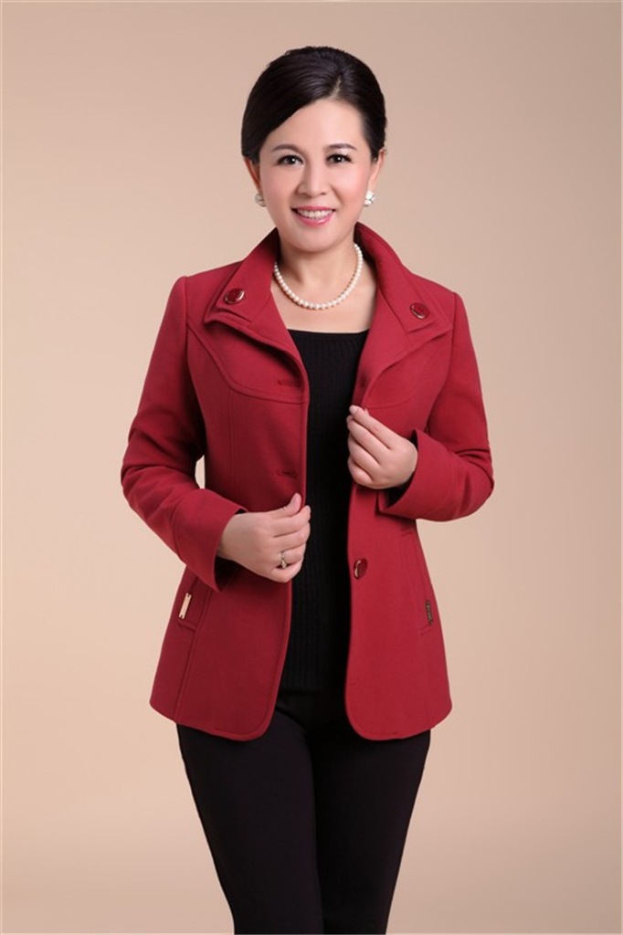 中年<em>女装</em>妈妈装春秋装<em>外套</em>短款修身中年大码女