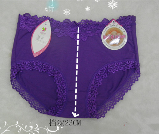 【镇厂之宝】<em>女式内裤</em>加大加肥花边面竹纤维内