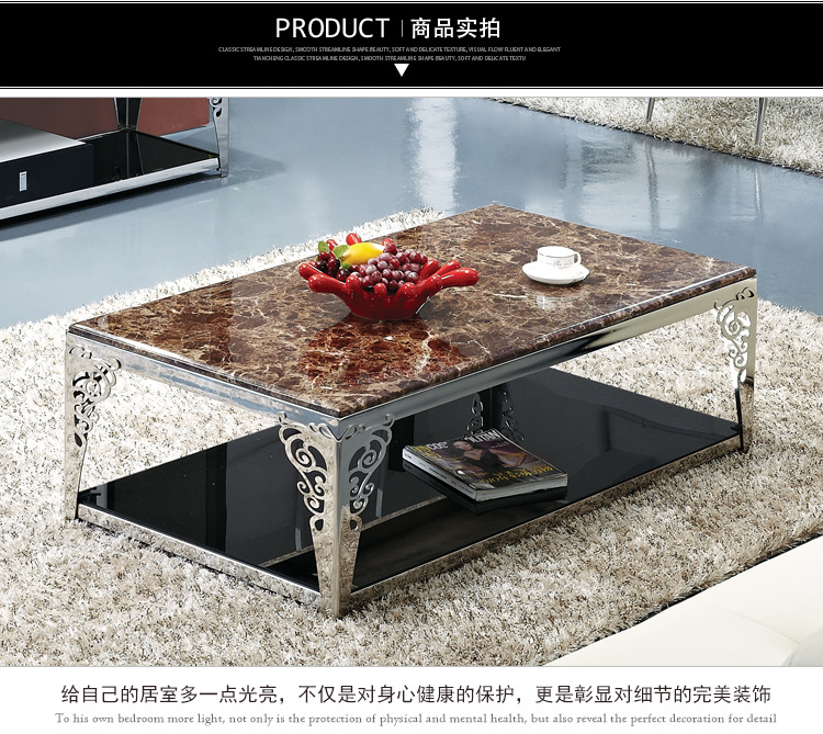 【佳优】2014不锈钢大理石现代高档620茶几   专业生产 欢迎订购