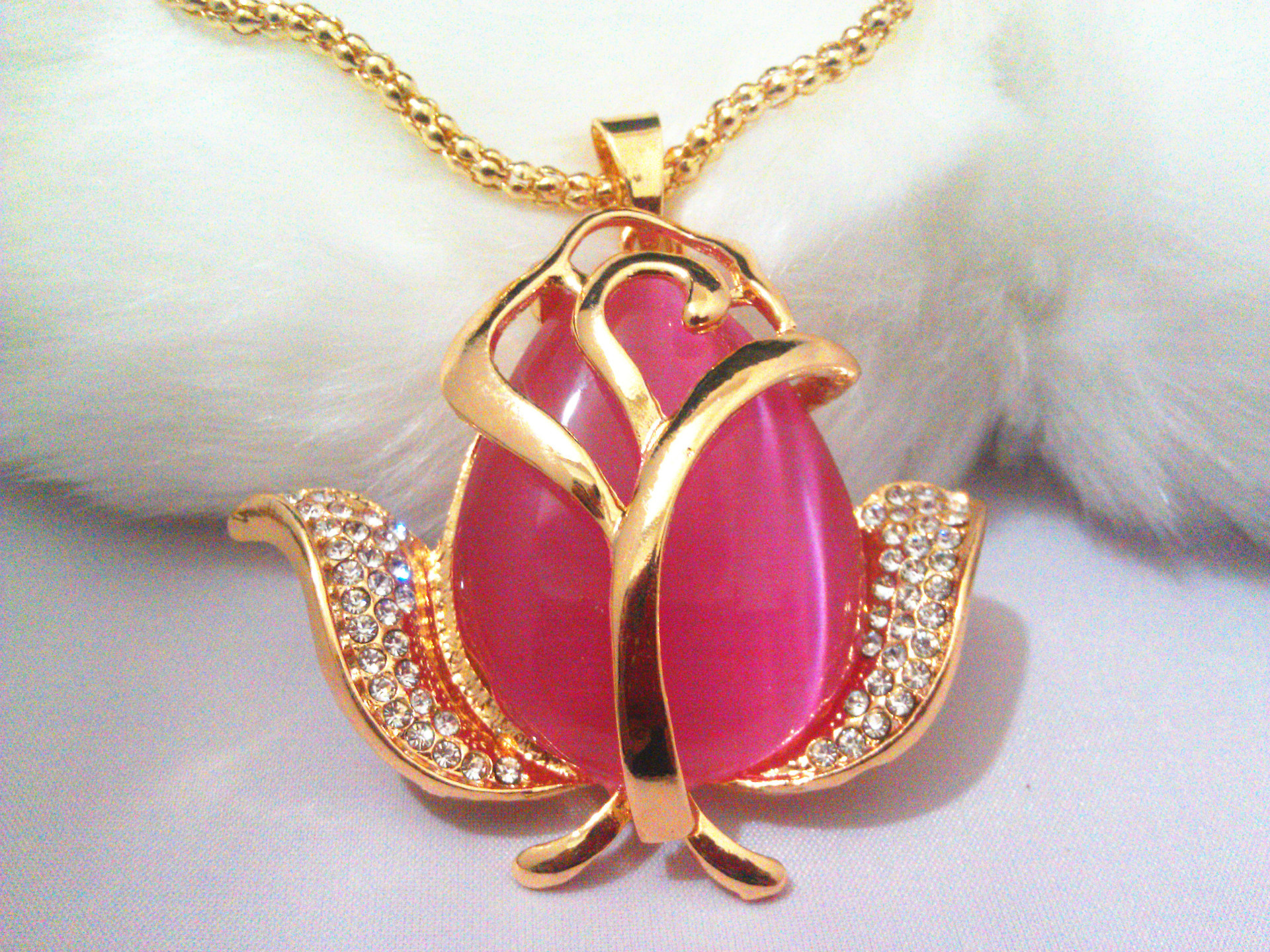 2014韩版新款吊坠长款项链 百搭<em>水晶毛衣链</em> 义