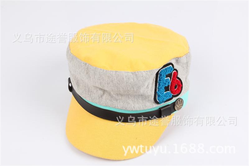 发采购帽子-EBQ256韩版E6拼色儿童海军帽棒