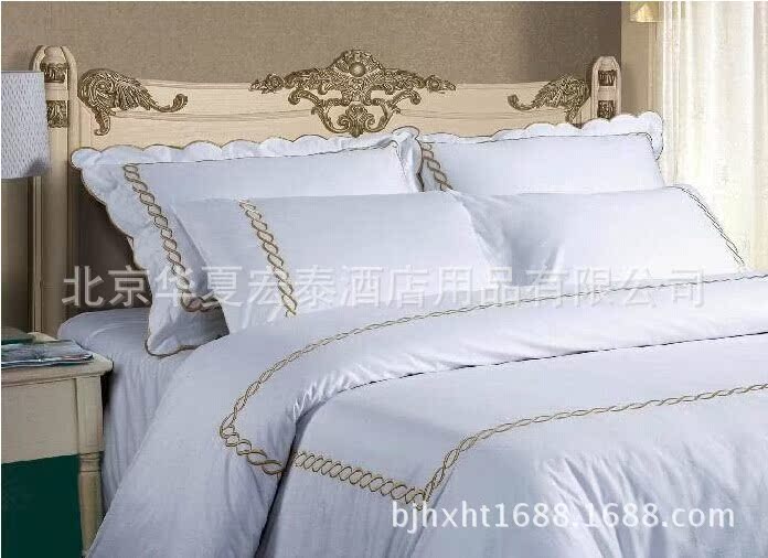 床单、被单-五星级酒店床上用品 全棉四件套春