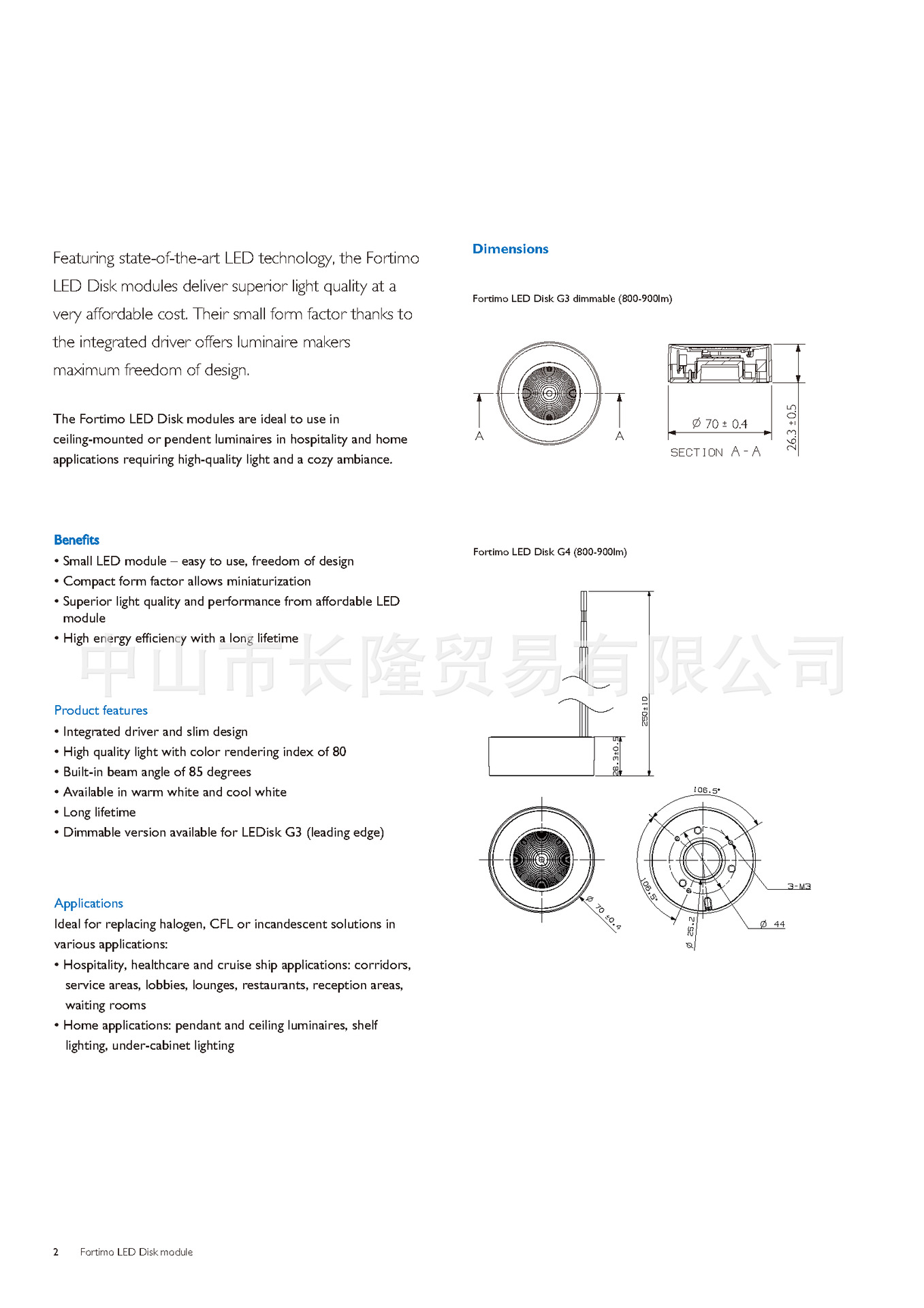 Fortimo LED Disk G4 commercial