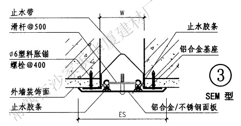 外墙变形缝BF结构图