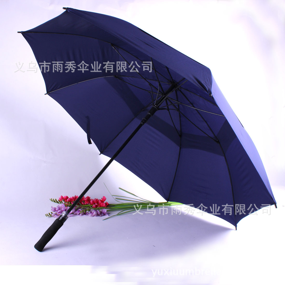 雨秀 假两层高尔夫全纤维直杆伞