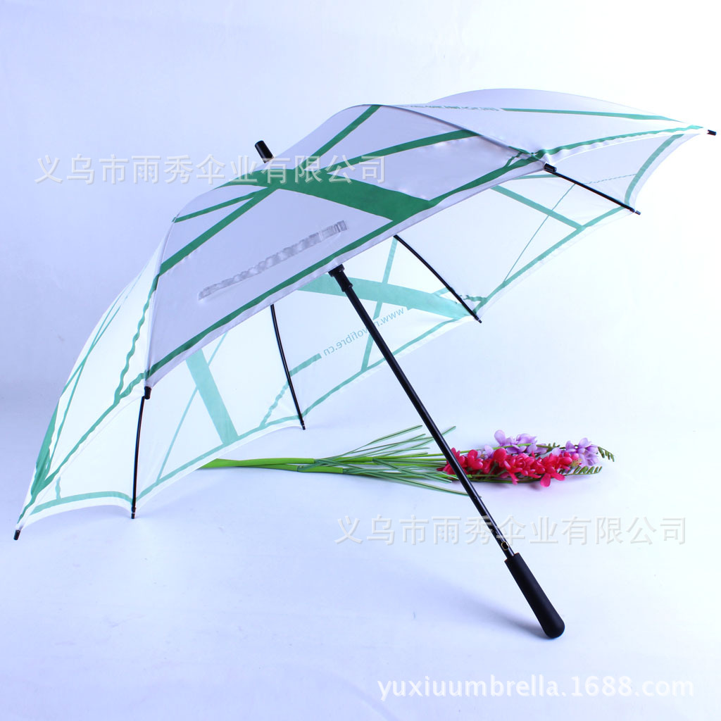 雨秀 白色碰起布广告伞