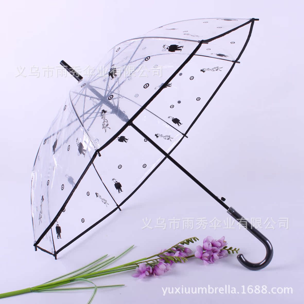 雨秀 通明伞包边 EVA 环保伞 出口韩国