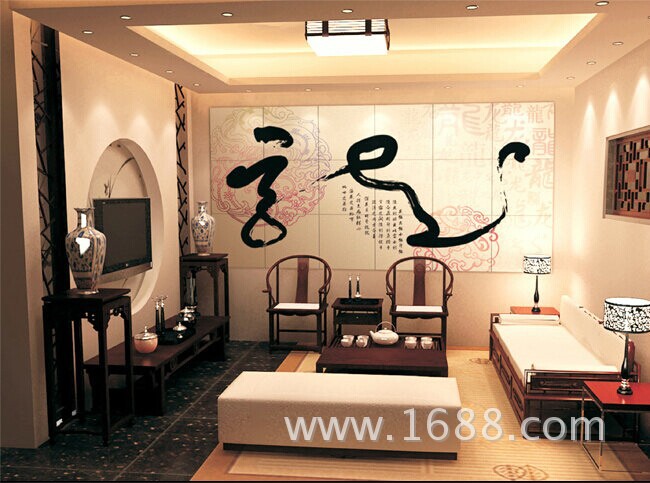 瓷砖背景墙龙字