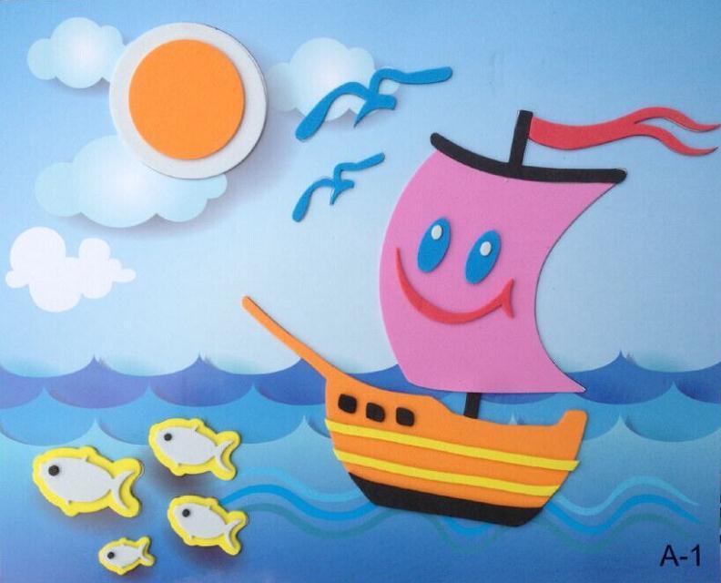 各种动物eva贴画 儿童 手工 3d立体 厂家直销 阿里巴巴