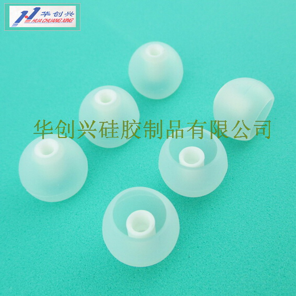 硅胶套 入耳式耳机硅胶套 苹果双色耳塞 外透明 内白色大号耳帽