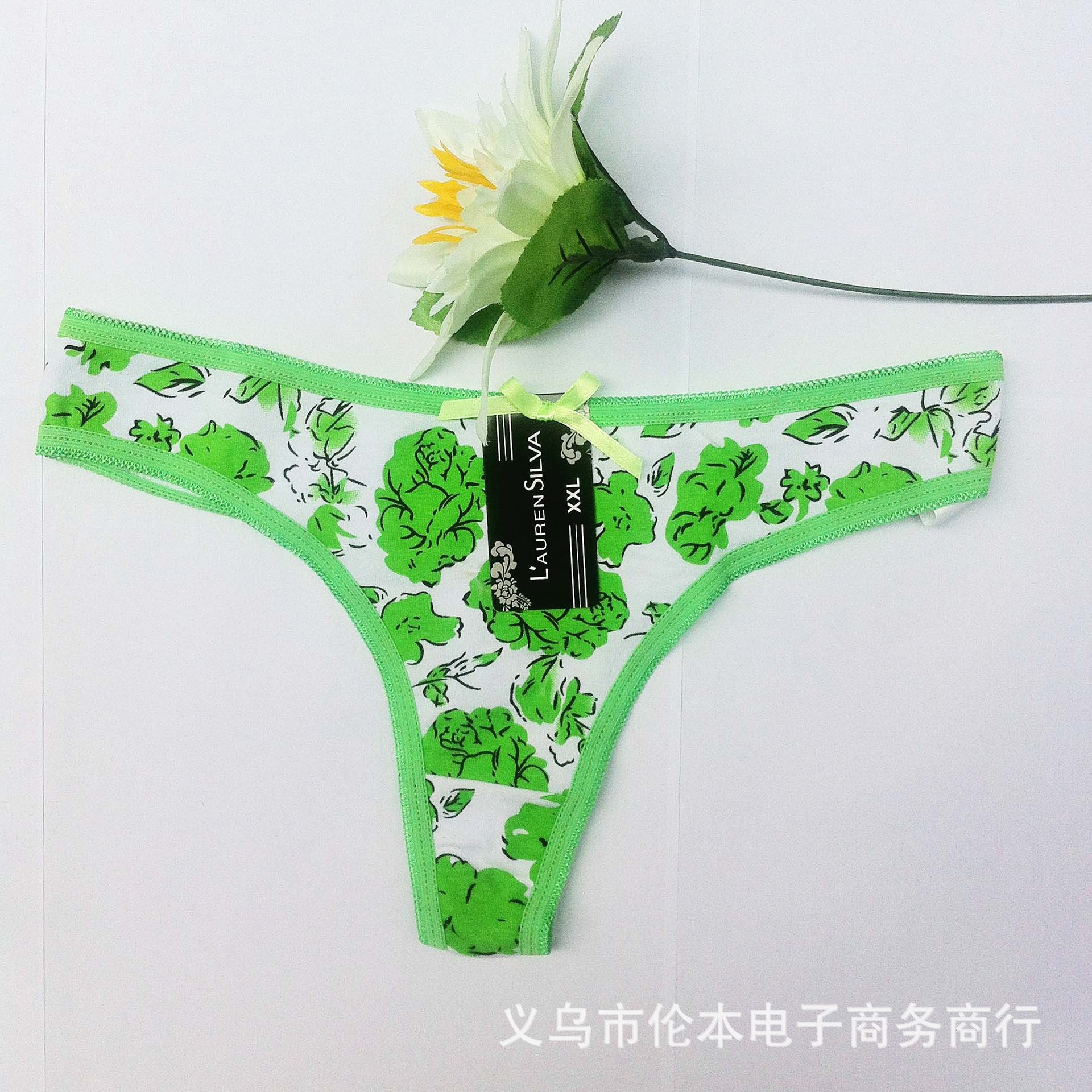 厂价直销全棉丁字裤 性感印花情趣内裤 精致蕾丝边低腰t裤批发