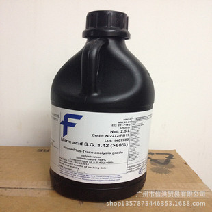 原装美国进口fisher硝酸高纯酸实验室分析溶剂1l